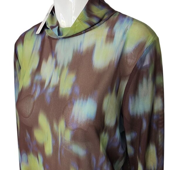 Anthropologie Mesh Turtleneck Long Sleeve Sheer Top, Layering, Size Large, NWT - Picture 9 of 10